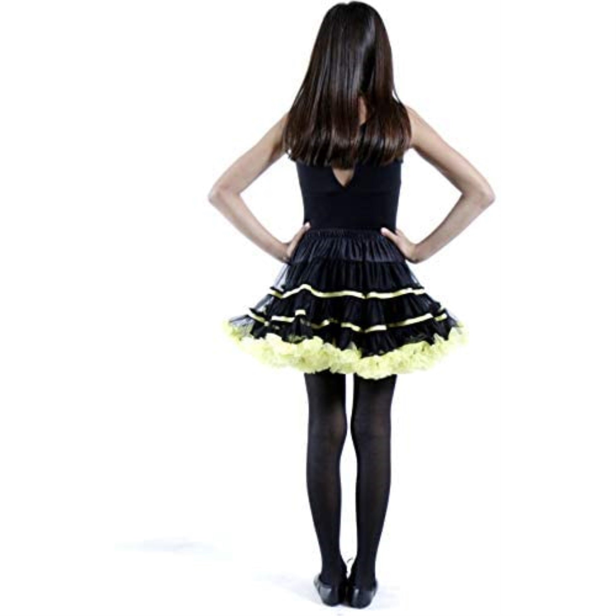 Adult Tulle Costume Petticoat - Black/Yellow