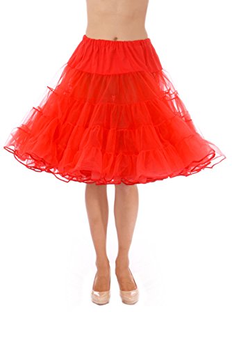 575 Women's Sexy Michelle Knee Length Petticoat - Red