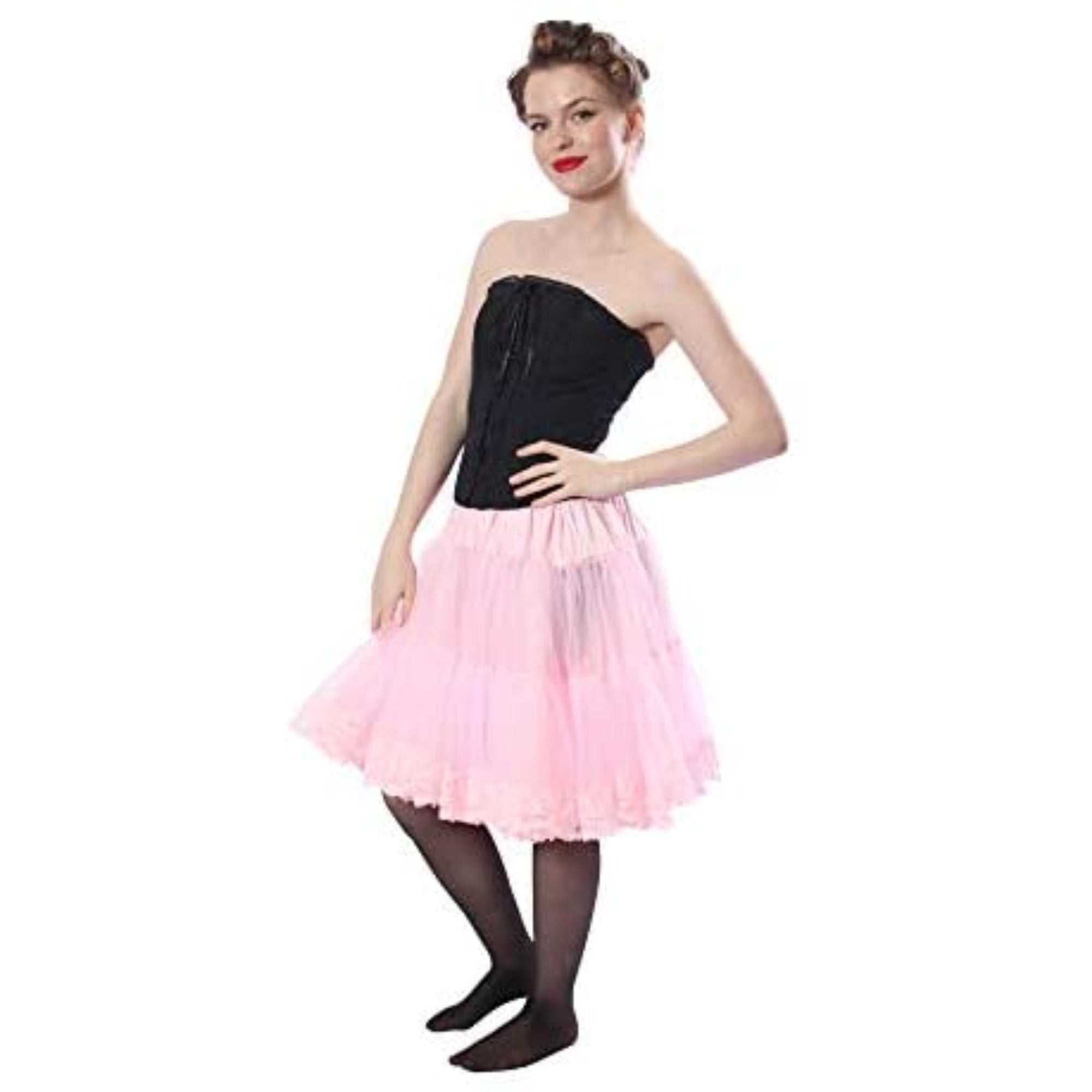 Zooey Luxury Chiffon Adult Petticoat Slip-Pink