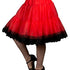 Zooey Luxury Chiffon Adult Petticoat Slip-Red/Black Chiffon
