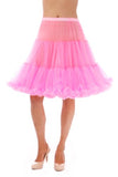Luxury Vintage Knee Length Crinoline Jennifer Petticoat-Hot Pink