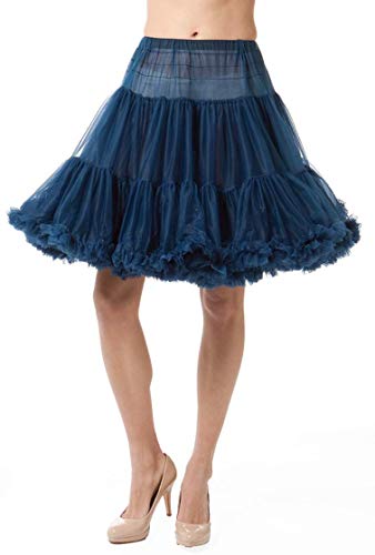 Luxury Vintage Knee Length Crinoline Jennifer Petticoat-Navy Blue