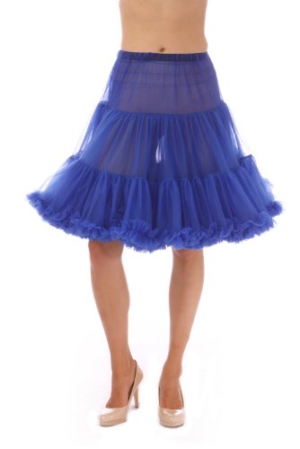 Petticoats & Pettipants Luxury Vintage Knee Length Crinoline Jennifer Petticoat-Royal Blue malcomodes-biz.myshopify.com