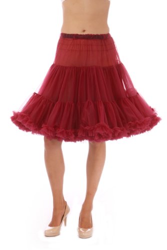 Petticoats & Pettipants Luxury Vintage Knee Length Crinoline Jennifer Petticoat-Wine malcomodes-biz.myshopify.com