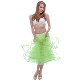 Melonie Luxury Adult Crinoline Slip Organza-Apple Green