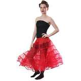 Luxury Adult Crinoline Petticoat Slip Organza-Red
