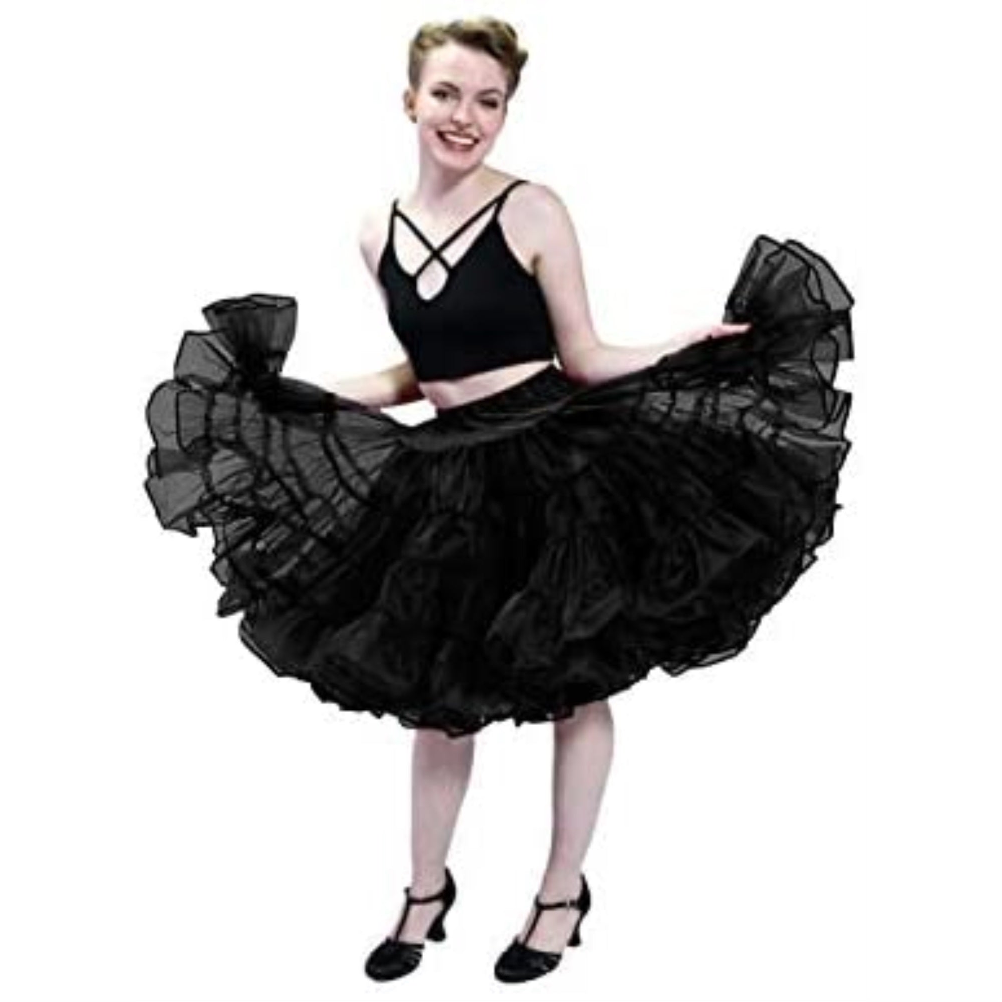 Dance Petticoat Pettiskirt Underskirt Tutu Crinoline - Black