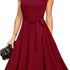 Womens Vintage Cocktail Dresses - Bridesmaid & Prom Dress - Burgundy