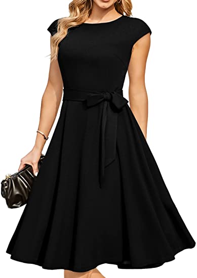 Vintage Cocktail Dresses - Bridesmaid Dress -  Black Prom Dress