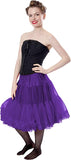 Zooey Luxury Chiffon Adult Petticoat Slip-Purple