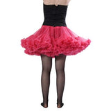 Alyse Luxury Chiffon Adult Petticoat Slip with Adjustable Waist & Length-Raspberry