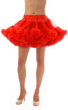 Alyse Luxury Chiffon Adult Petticoat Slip with Adjustable Waist & Length- Red