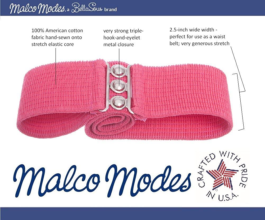Belts Women's Vintage Belt with Elastic Cinch Stretch Waist and Metal Hook - Orange malcomodes-biz.myshopify.com