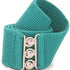 Women's Vintage Belt with Elastic Cinch Stretch Waist and Metal Hook - Turquoise