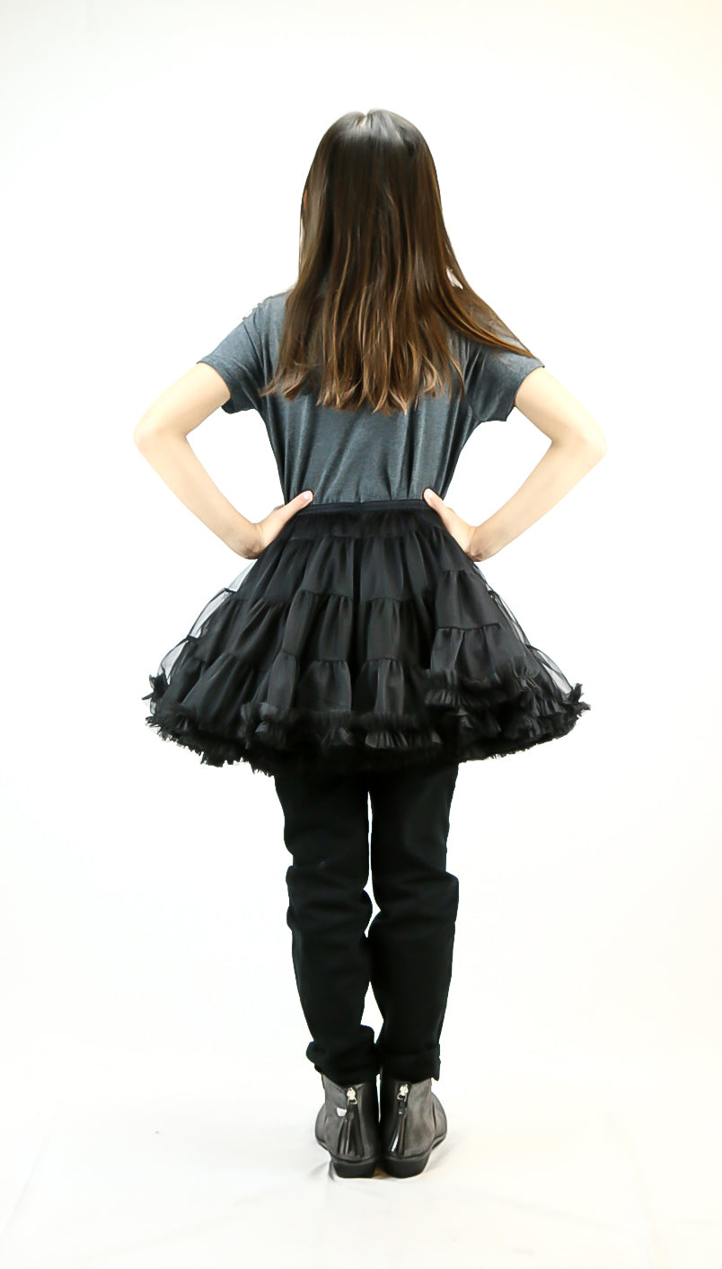 Petticoats & Pettipants 1810 Ladies Vintage Little Betty Child Petticoats-Black malcomodes-biz.myshopify.com