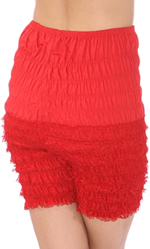 N21 Jaime Women's Sexy Ruffle Petti pants-Ruby Red
