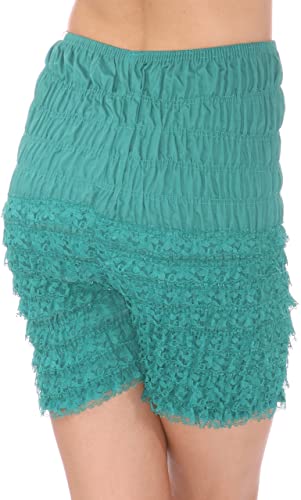 Pettipant N21 Jaime Women's Sexy Ruffle Petti pants-Turquoise malcomodes-biz.myshopify.com